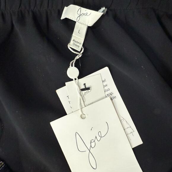 Joie Black Pink White Lyane Tiered Elastic Mini Ruffle Skirt Top Sz L NEW Tags - Picture 5 of 11